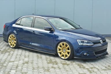 Передній сплітер Maxton V1 Volkswagen Jetta MK6 Sedan дорестайлінг (чорний глянець) - фото My Tuning Lab