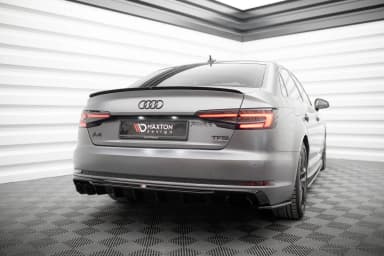 Задня накладка Maxton Audi A4 S-line B9 (Wersja z podwójną końcówką Вихлопu z jednej strony) - фото My Tuning Lab