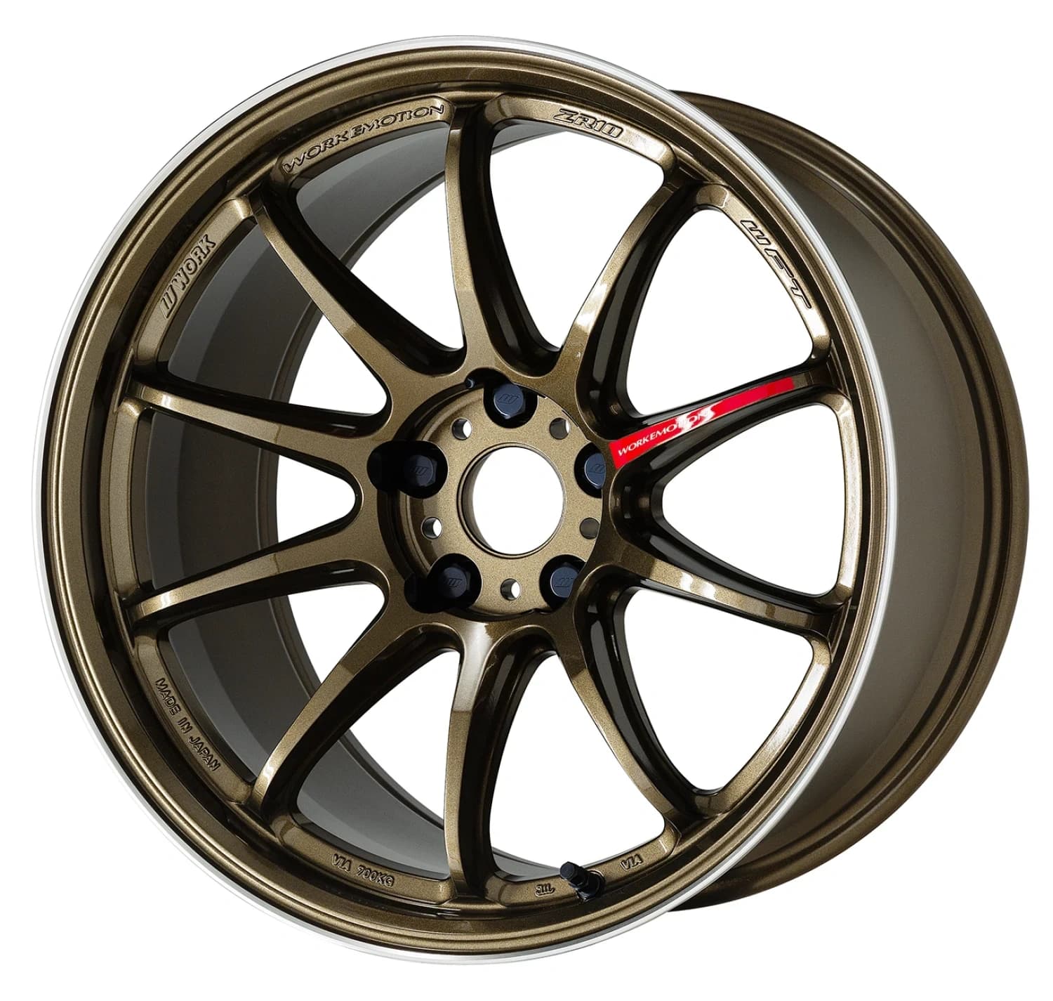 Легкосплавний диск 17" Work Wheels Work Emotion ZR10 17x7 BLANK Titanium Diamond Lip Cut (HGLC) - фото My Tuning Lab