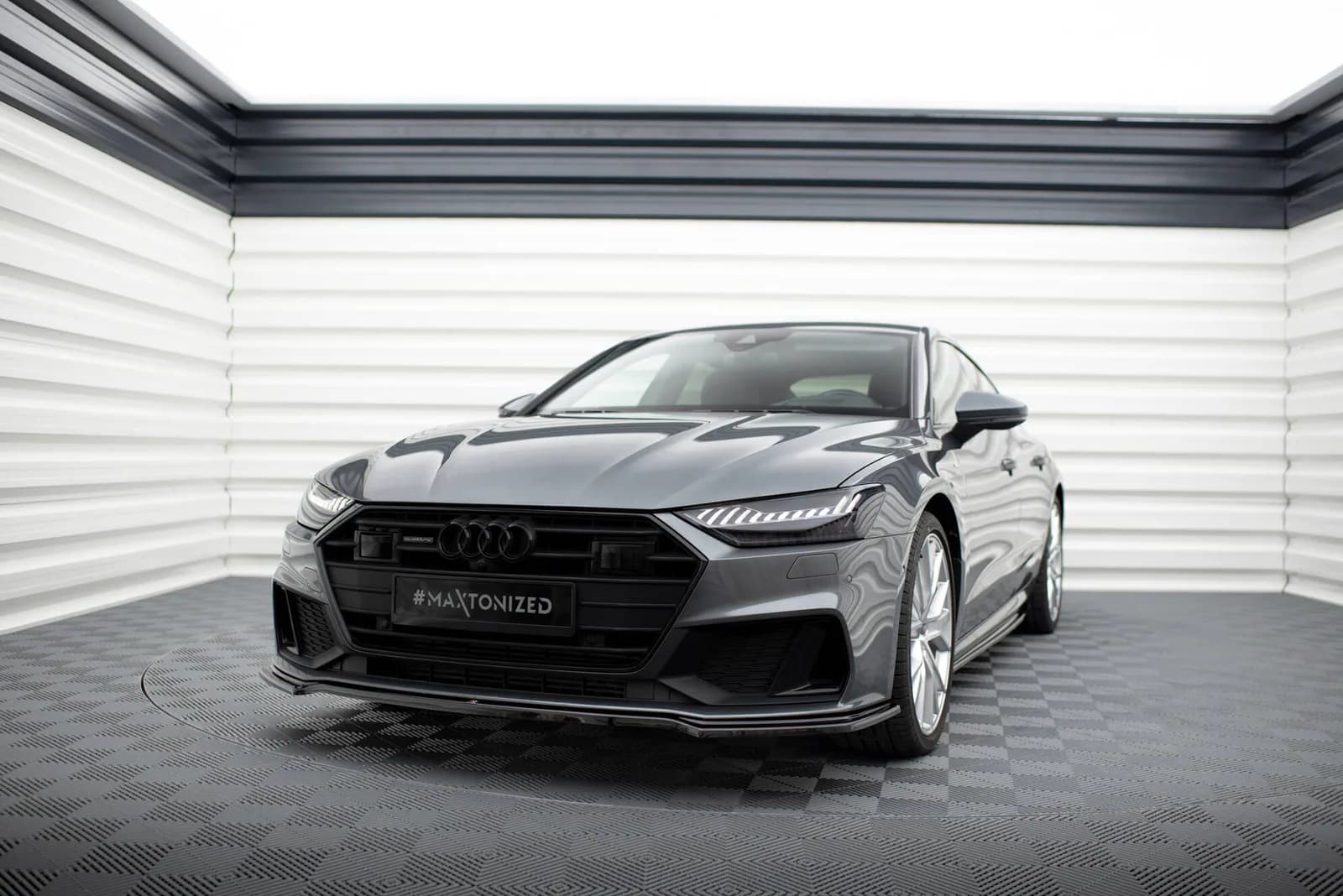 Передній сплітер V.1 Maxton Audi A7 S-Line C8 / S7 C8 / C8 Facelift / S7 Facelift - фото My Tuning Lab