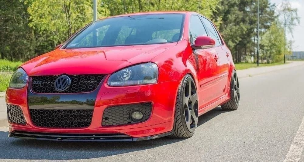 Передній сплітер Maxton Volkswagen Golf MK5 GTI (do zderzaka przedniego 30th) (чорний глянець) - фото My Tuning Lab