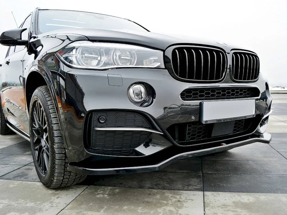 Передній сплітер Maxton V1 BMW X5 F15 M50d (чорний глянець) - фото My Tuning Lab