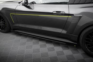 Накладки на пороги Street Pro + Flaps Maxton Ford Mustang GT Mk6 - фото My Tuning Lab