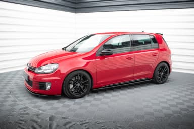 Накладки на пороги Maxton Volkswagen Golf MK6 GTI/ GTD (чорний глянець) - фото My Tuning Lab