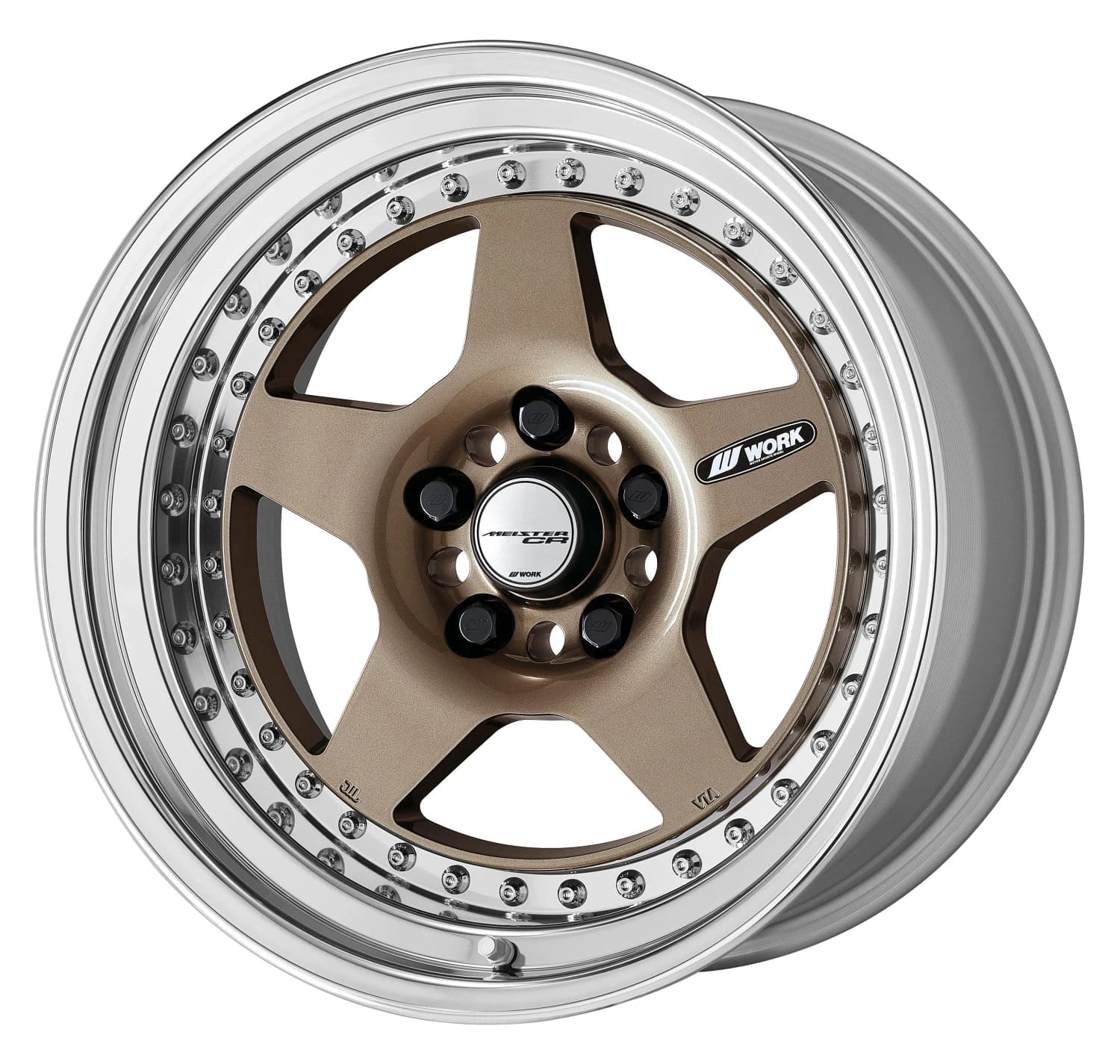 Легкосплавний диск 16" Work Wheels Meister CR01 16x7,5 BLANK Titanium золотий (HPG) - фото My Tuning Lab