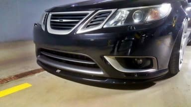 Передній сплітер Maxton Saab 9-3 Turbo X (чорний глянець) - фото My Tuning Lab