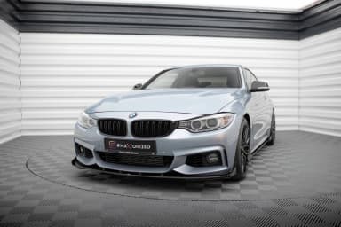 Передній сплітер Street Pro + Flaps Maxton BMW 4 Coupe / Gran Coupe / Cabrio M-пакет F32 / F36 / F33 - фото My Tuning Lab