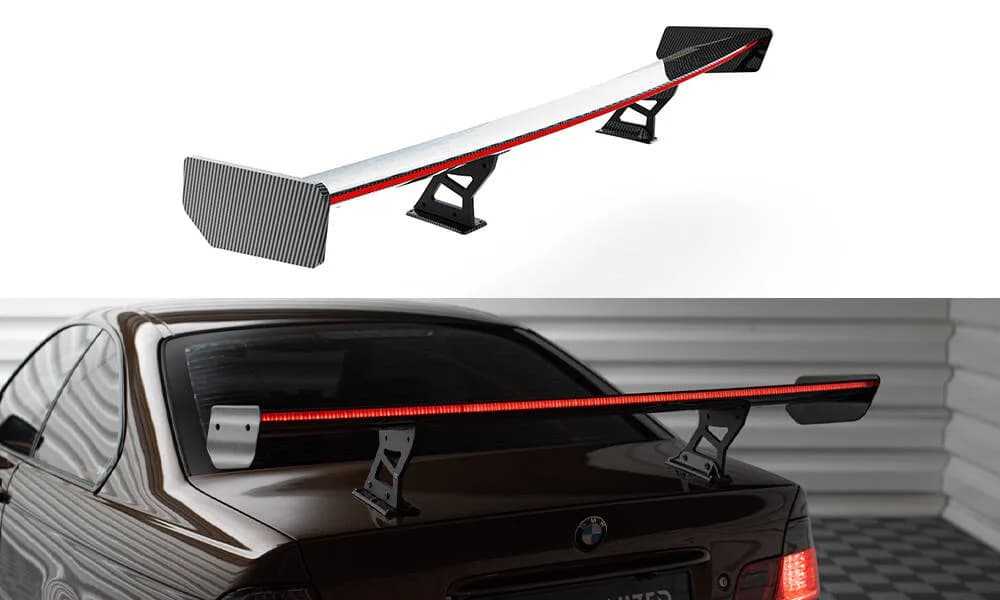 Karbonowy Spoiler Z Wewnętrznymi Wspornikami + LED Maxton BMW 3 Coupe E46 - фото My Tuning Lab