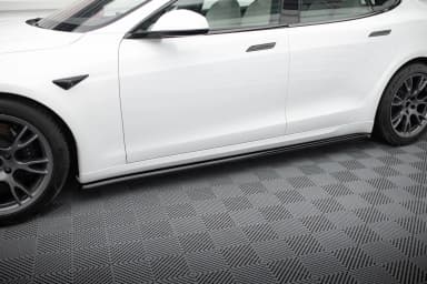 Накладки на пороги V.2 Maxton Tesla Model S Plaid Mk1 Facelift - фото My Tuning Lab