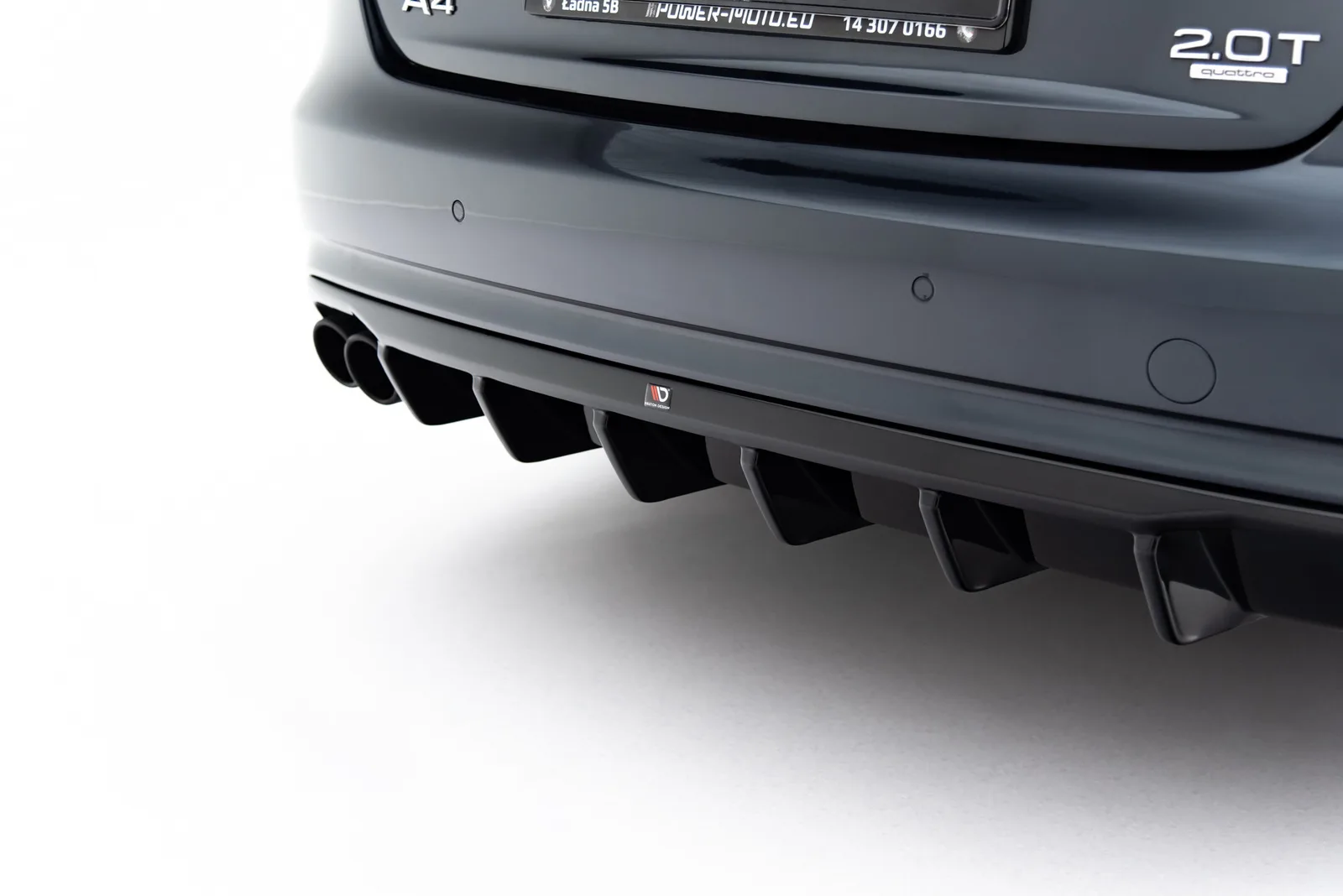 Задня накладка Maxton Audi A4 B8 Facelift (Wersja z podwójnym Вихлопem z jednej strony) - фото My Tuning Lab