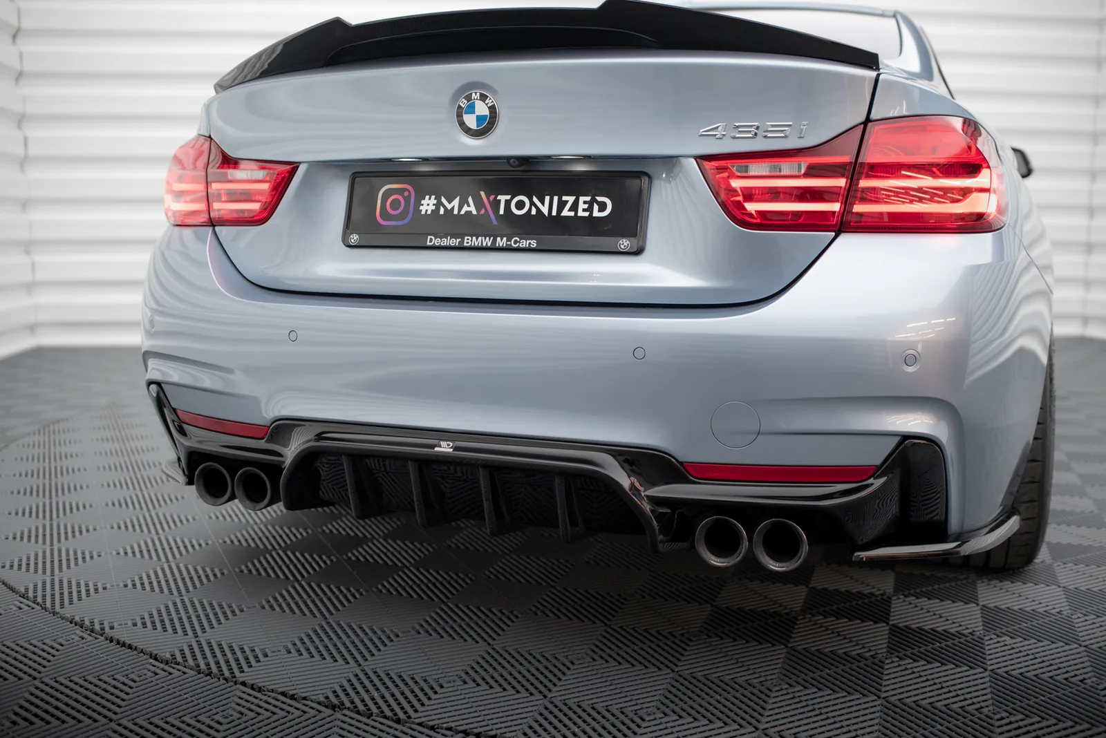 Задня накладка Maxton BMW 4 Coupe / Gran Coupe / Cabrio M-пакет F32 / F36 / F33 (Wersja z podwójnymi Вихлопami z dwóch stron) - фото My Tuning Lab