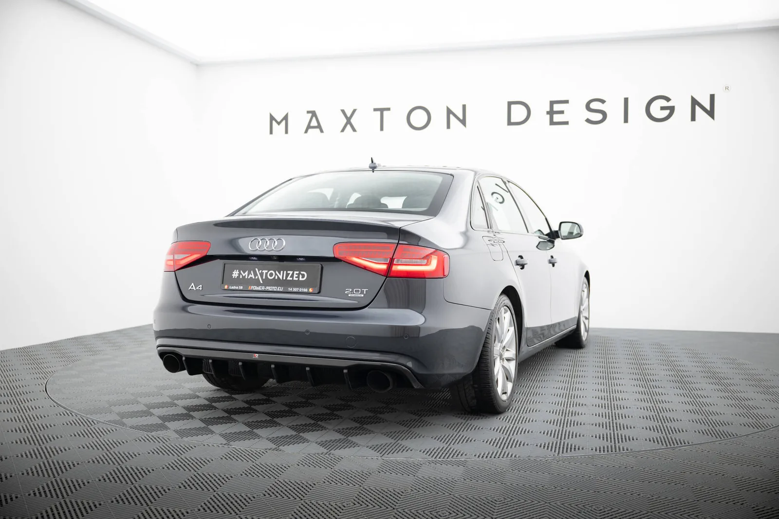 Задня накладка Maxton Audi A4 B8 Facelift (версія з одинарними вихлопами з двох сторін) - фото My Tuning Lab