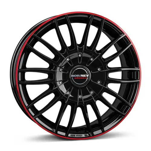 Легкосплавний диск 18" Borbet CW3 18x7,5 ET45 6x120 black glossy red ring - фото My Tuning Lab