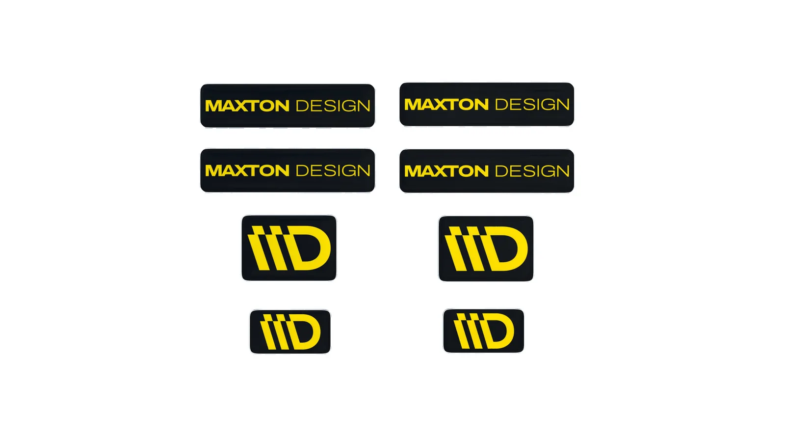 чорно-жовтий 3D набір наклейок Maxton Design - фото My Tuning Lab