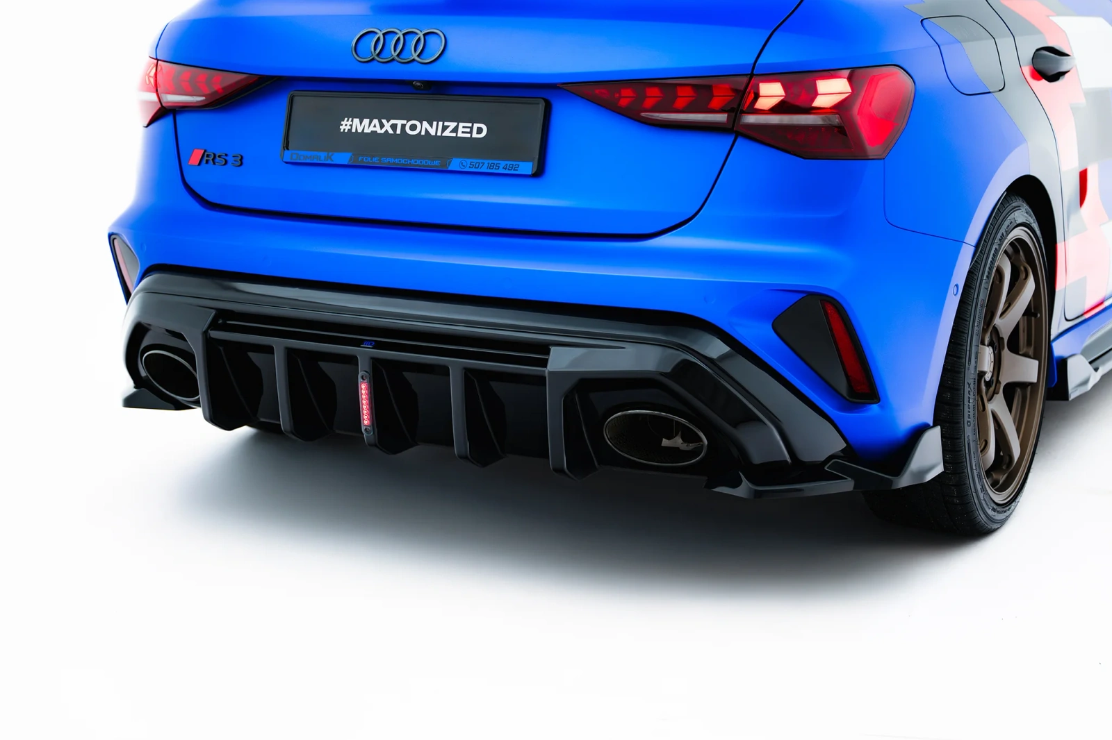 Задня накладка Maxton Audi RS3 Sportback / Sedan 8Y Facelift (Wersja ze światłem LED) - фото My Tuning Lab