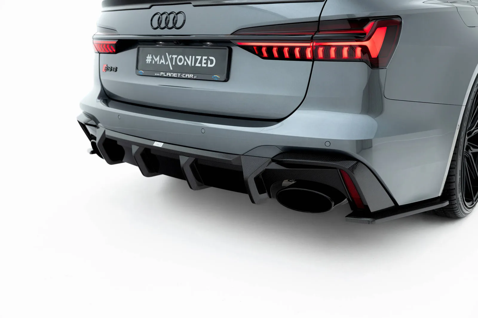 Karbonowy Задній дифузор Prepreg Maxton Audi RS7 C8 / RS6 C8 / C8 Facelift (wersja bez haka) - фото My Tuning Lab