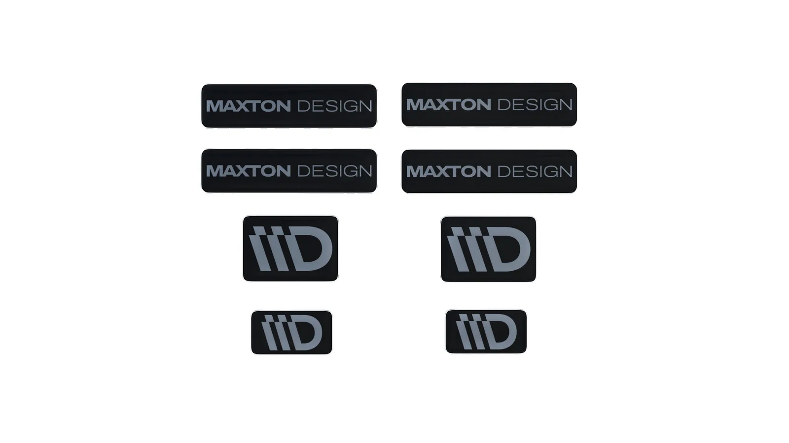 чорно-сірий 3D набір наклейок Maxton Design - фото My Tuning Lab