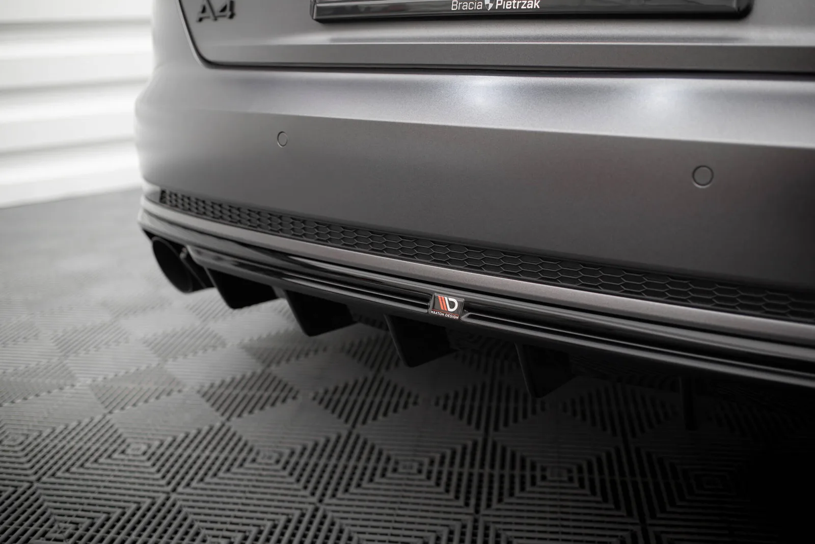 Задня накладка Maxton Audi A4 S-line B9 (Wersja z pojedynczą końcówką Вихлопu z jednej strony) - фото My Tuning Lab