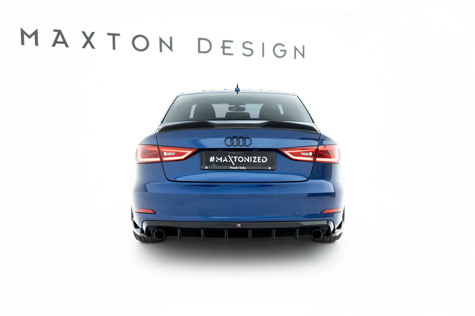 Задня накладка Maxton Audi A3 Sedan 8V (Wersja z pojedynczymi końcówkami Вихлопu po obydwu stronach) - фото My Tuning Lab
