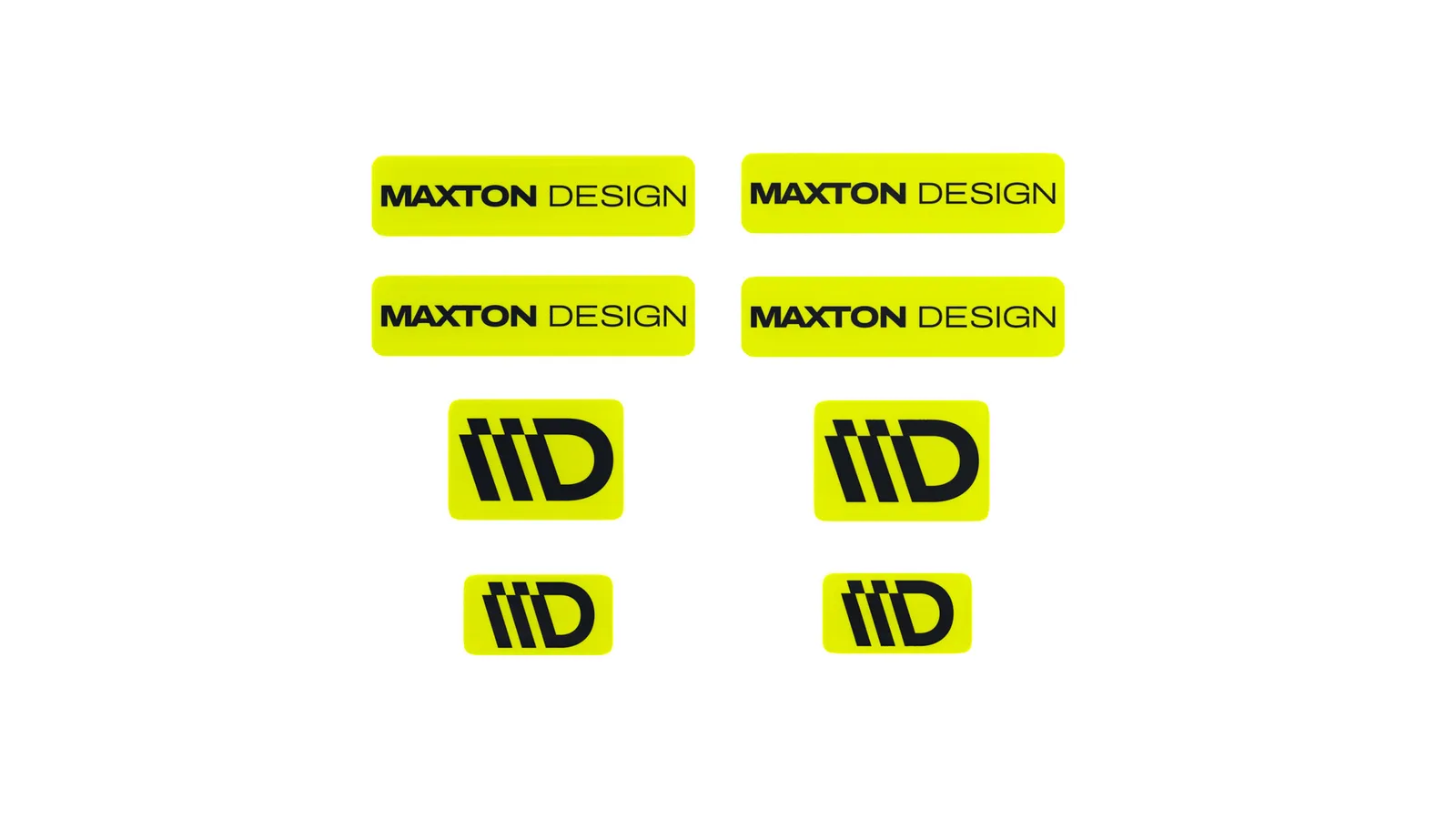 лаймово-чорний 3D набір наклейок Maxton Design - фото My Tuning Lab