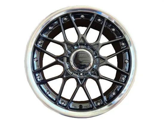 Легкосплавний диск 18" 59 North Wheels D-010 18x9 ET25 5x114,3/120 глянцевий чорний / полірований кант, хромовані заклепки - фото My Tuning Lab