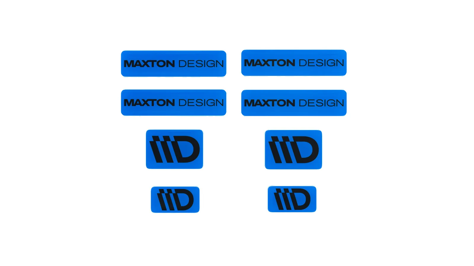 синьо-чорний 3D набір наклейок Maxton Design - фото My Tuning Lab