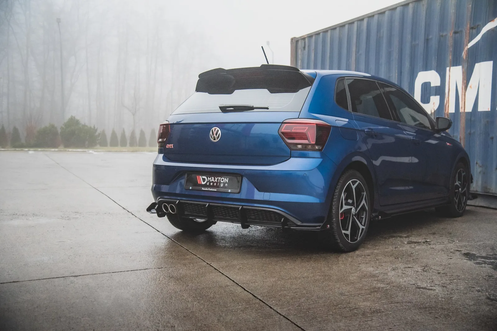 Задня накладка Street Pro+Flaps Maxton Volkswagen Polo GTI MK6 - фото My Tuning Lab