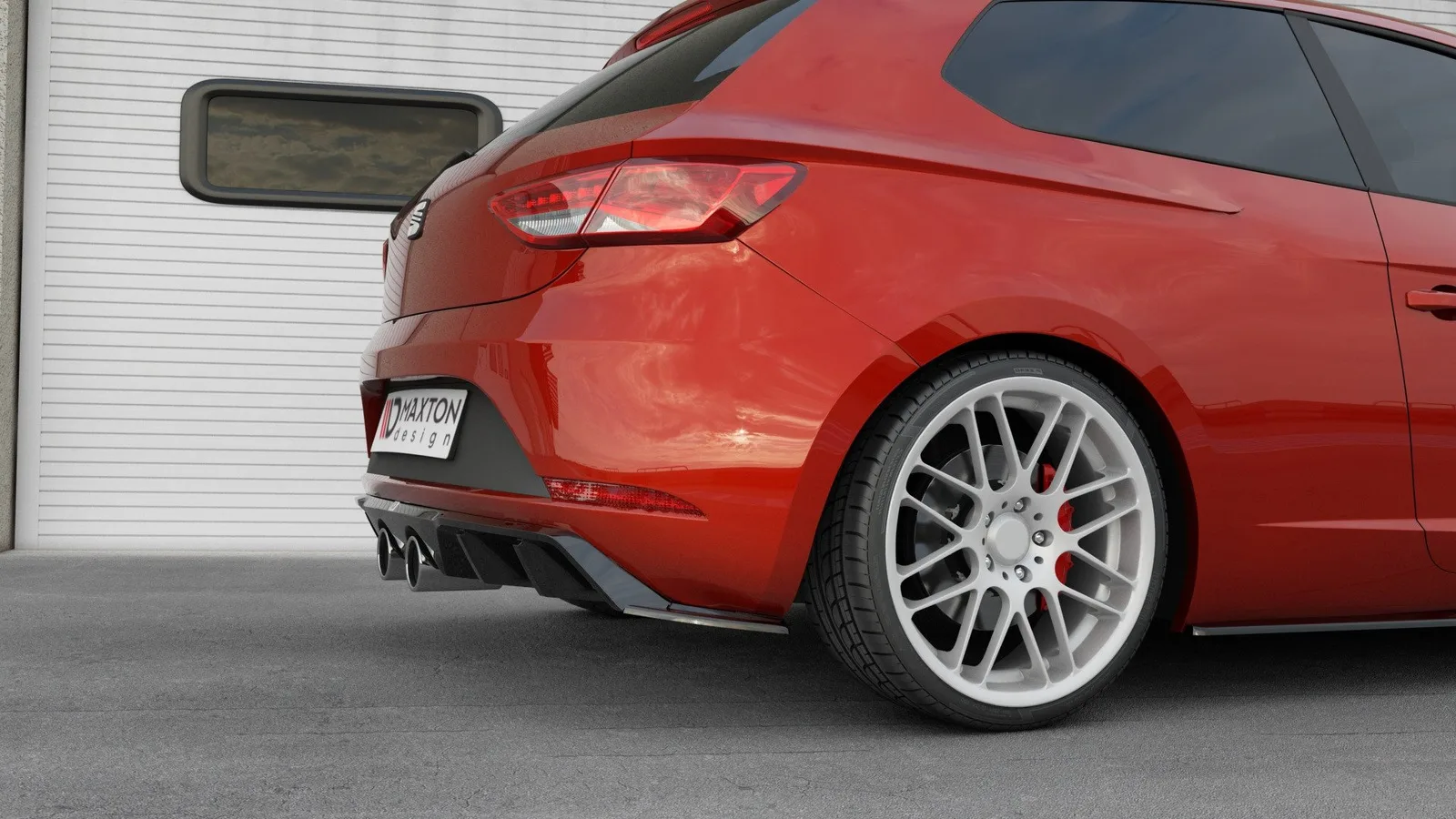 Задня накладка V.2 Seat Leon Maxton Cupra Mk3 FL Hatchback - фото My Tuning Lab