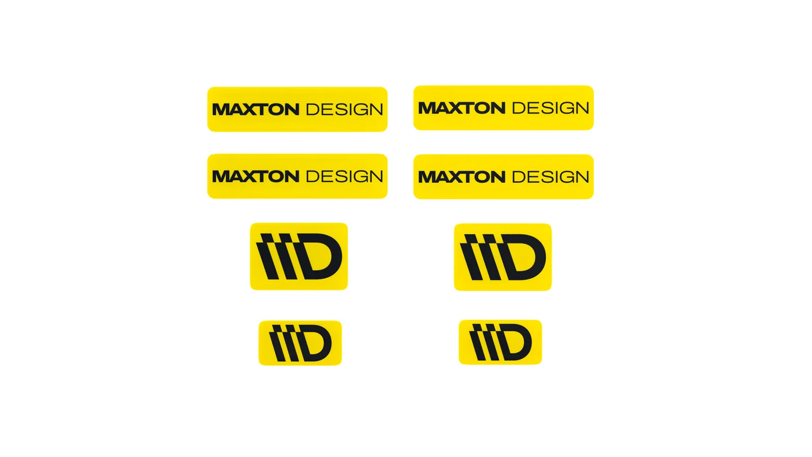 жовто-чорний 3D набір наклейок Maxton Design - фото My Tuning Lab