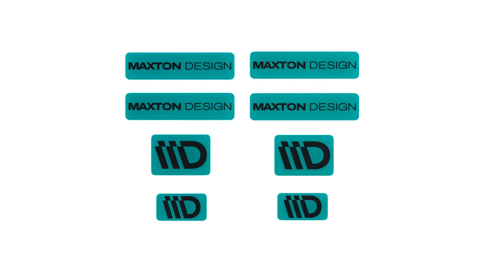 бірюзово-чорний 3D набір наклейок Maxton Design - фото My Tuning Lab