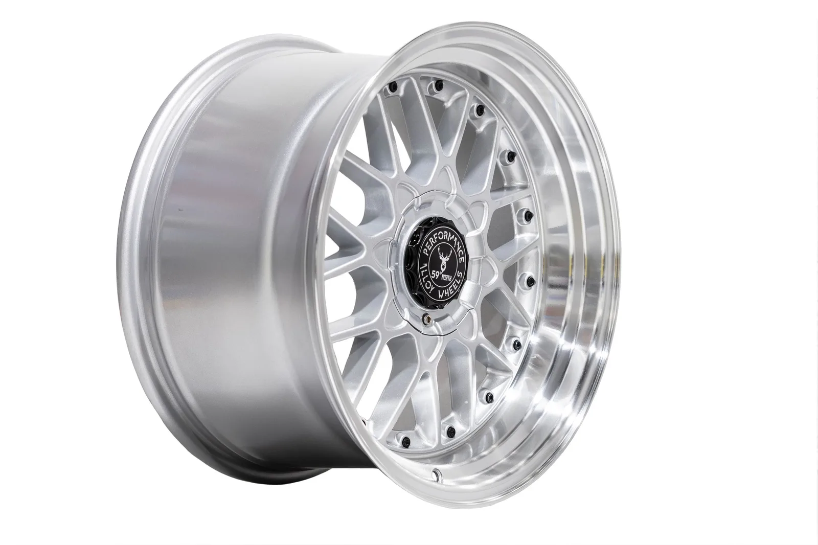 Легкосплавний диск 18" 59 North Wheels D-010 18x10 ET25 5x114,3/120 срібний/полірований кант/чорні заклепки - фото My Tuning Lab