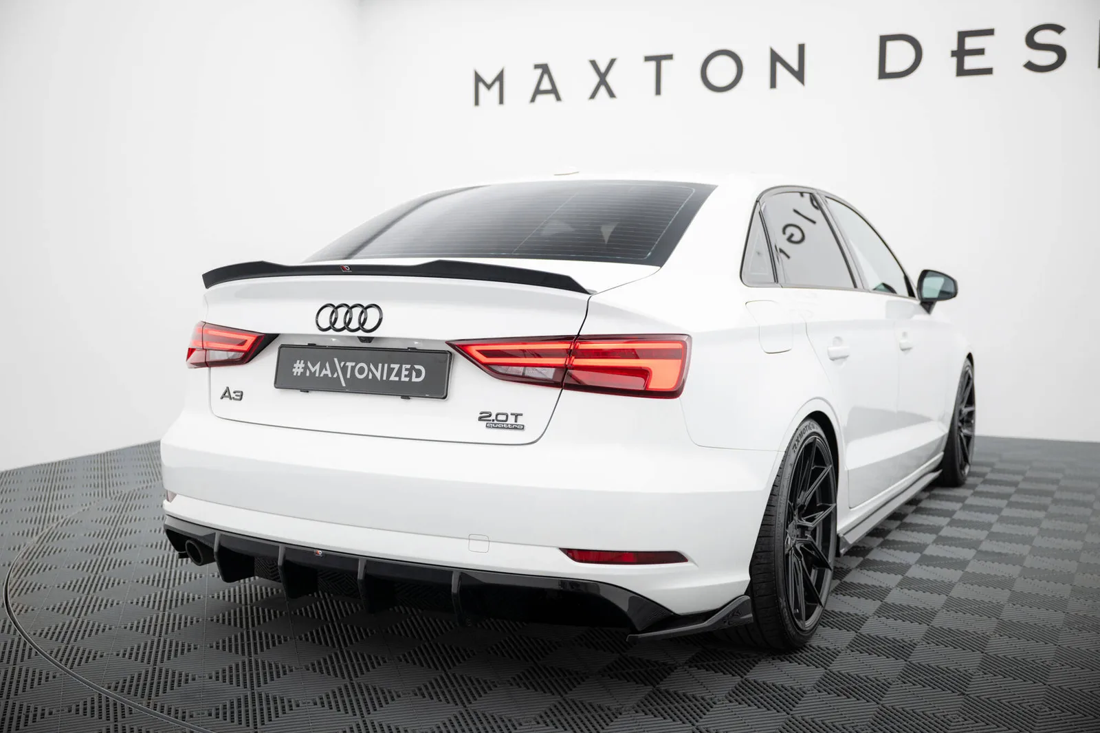 Задня накладка Maxton Audi A3 Sedan 8V Facelift (Wersja z pojedynczą końcówką Вихлопu z jednej strony) - фото My Tuning Lab