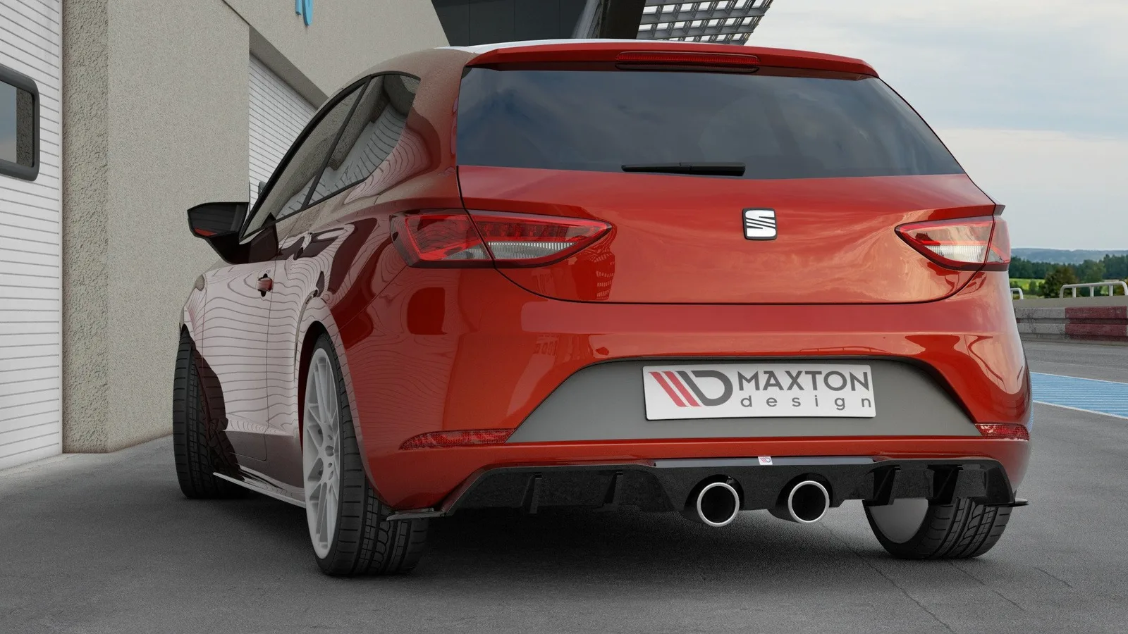 Задня накладка V.2 Seat Leon Maxton Cupra Mk3 FL Hatchback - фото My Tuning Lab
