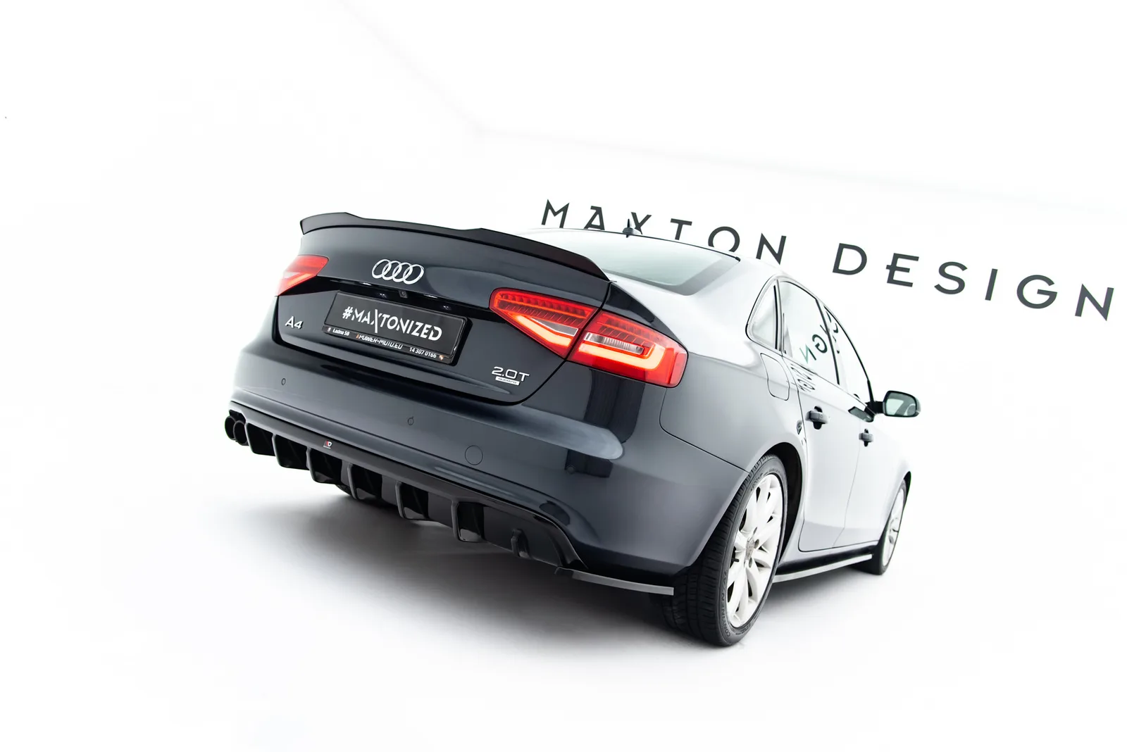 Задня накладка Maxton Audi A4 B8 Facelift (Wersja z podwójnym Вихлопem z jednej strony) - фото My Tuning Lab