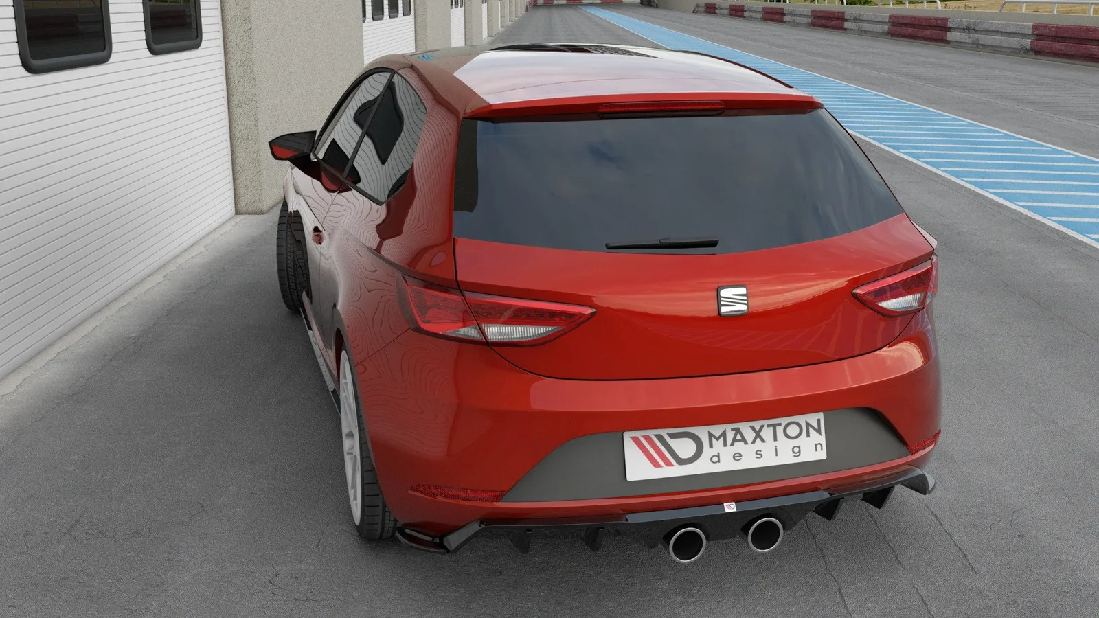 Задня накладка V.2 Seat Leon Maxton Cupra Mk3 FL Hatchback - фото My Tuning Lab