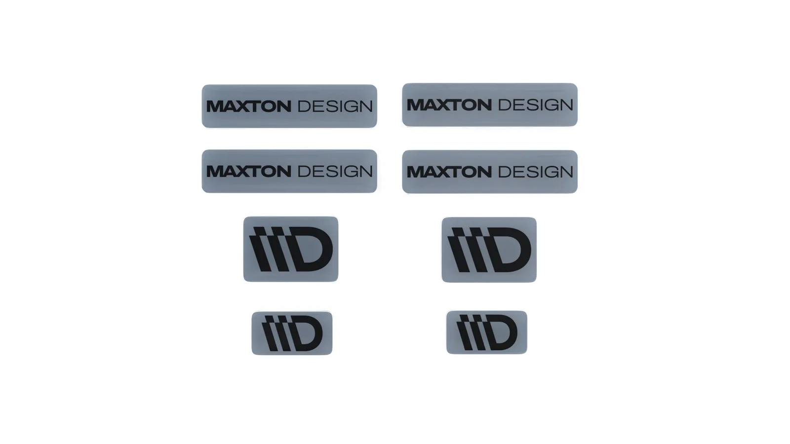 сіро-чорний 3D набір наклейок Maxton Design - фото My Tuning Lab