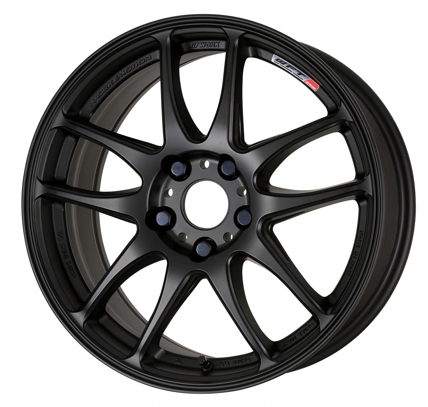Легкосплавний диск 16" Work Wheels Work Emotion CR Kiwami 16x6,5 BLANK матовий чорний (MBL) - фото My Tuning Lab