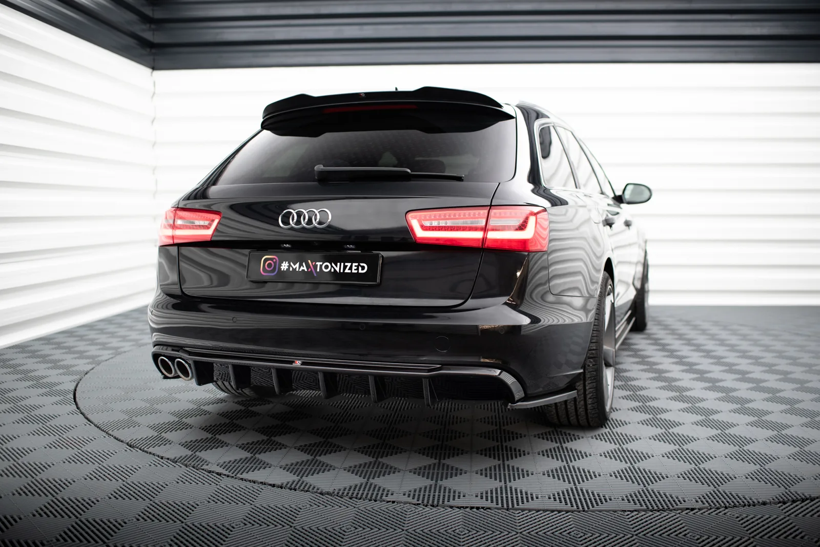 Задня накладка Maxton Audi A6 Sedan / Avant C7 (Wersja z podwójnym Вихлопem z jednej strony) - фото My Tuning Lab