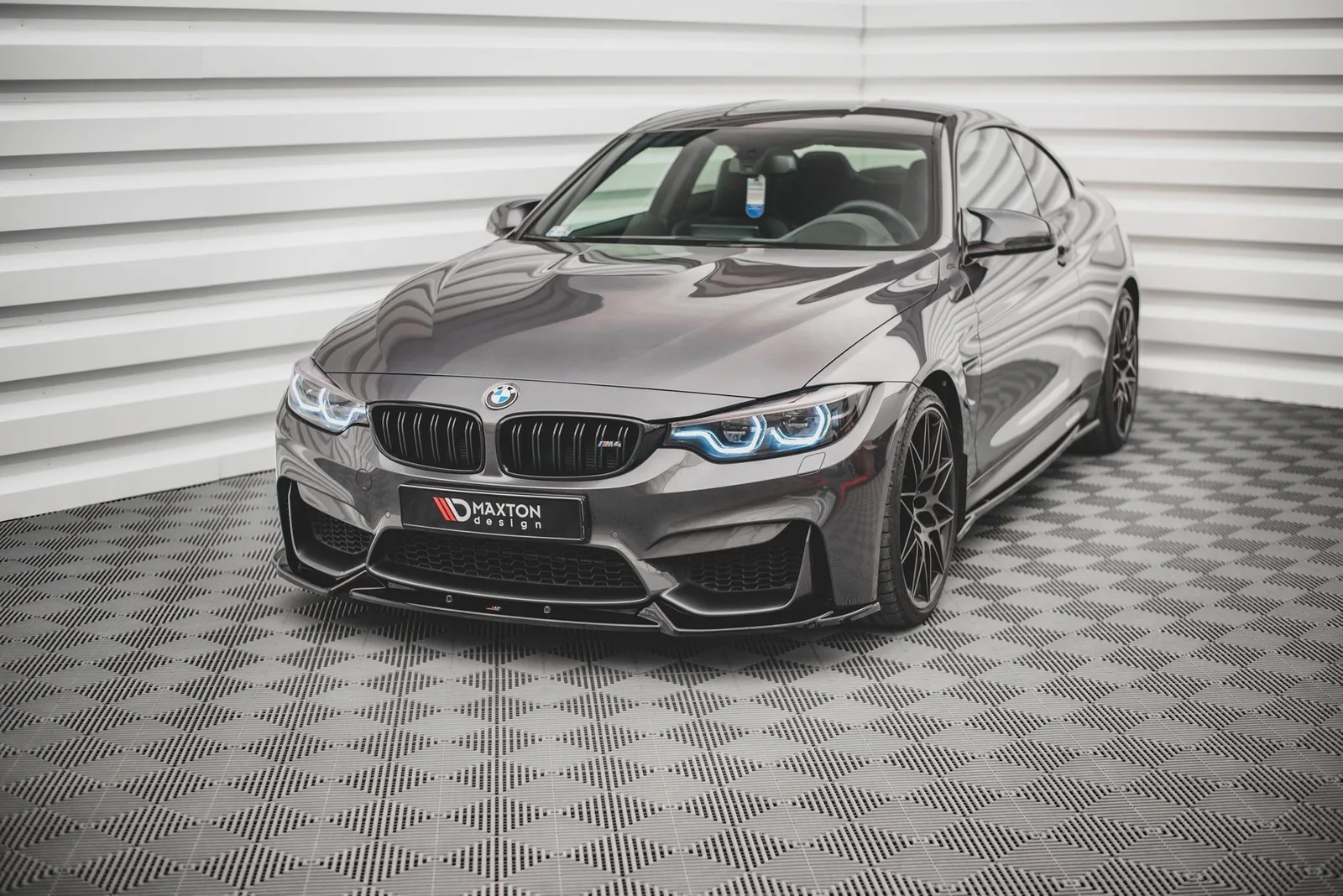 Передній сплітер Maxton BMW M4 F82 (чорний глянець) - фото My Tuning Lab