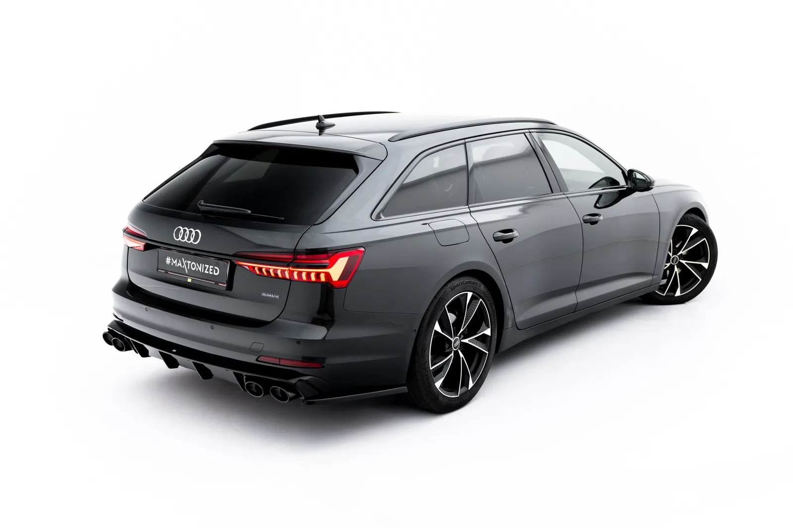 Задня накладка + Atrapa Вихлопu Maxton Audi A6 Sedan / Avant C8 / C8 Facelift - фото My Tuning Lab