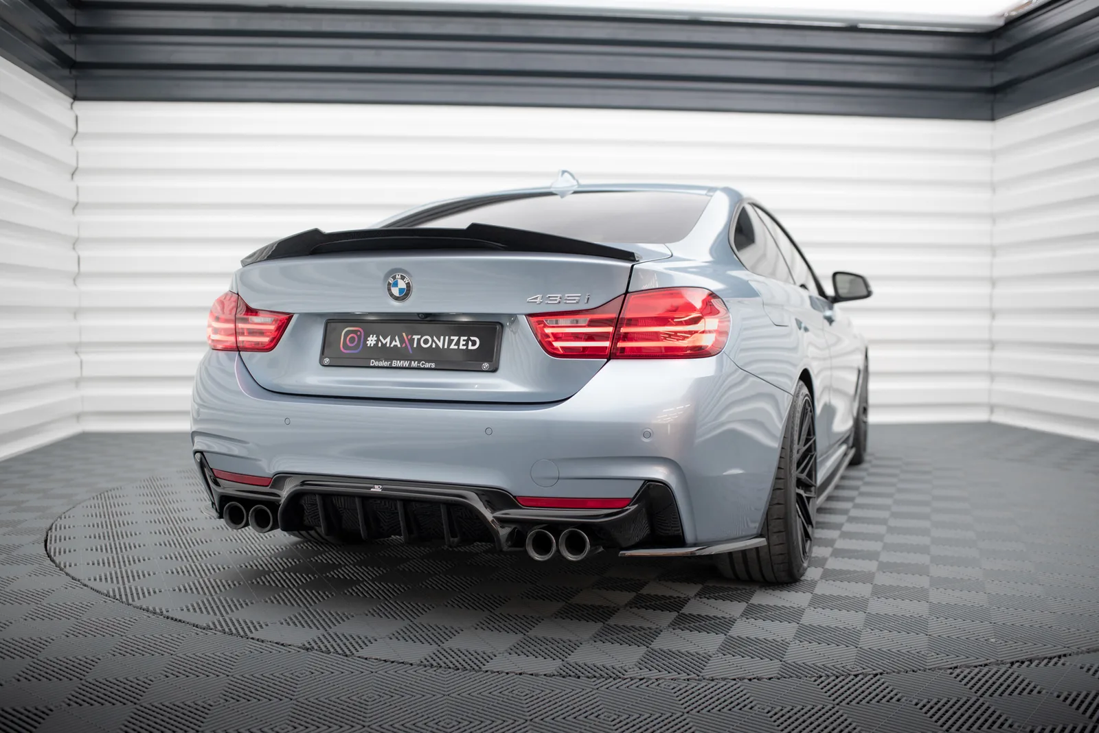 Задня накладка Maxton BMW 4 Coupe / Gran Coupe / Cabrio M-пакет F32 / F36 / F33 (Wersja z podwójnymi Вихлопami z dwóch stron) - фото My Tuning Lab