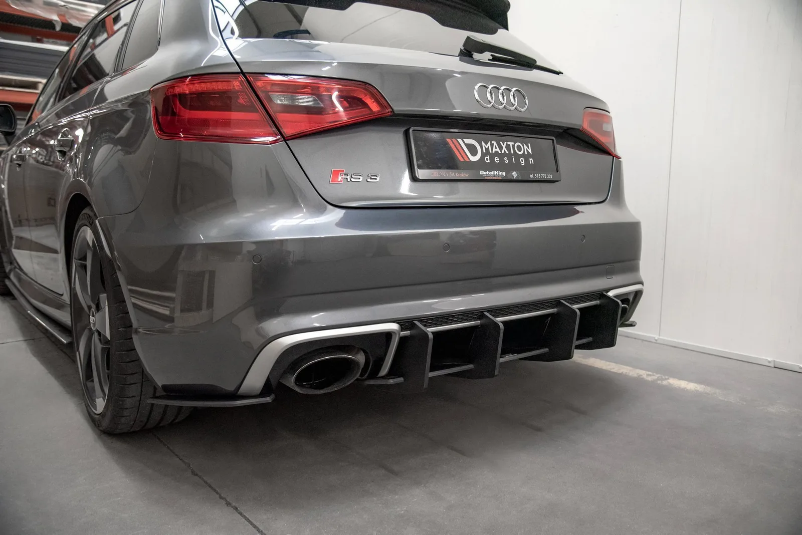 Задній дифузор Street Pro V.2 Maxton Audi RS3 8V Sportback - фото My Tuning Lab