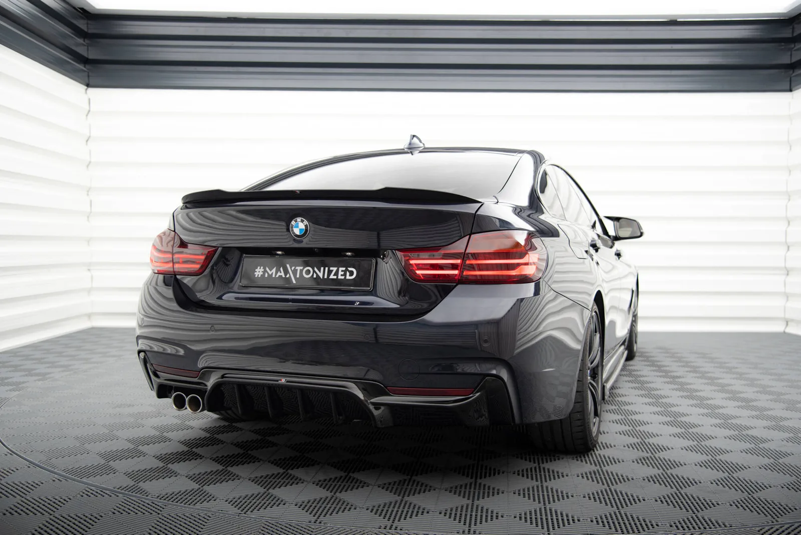 Задня накладка Maxton BMW 4 Coupe / Gran Coupe / Cabrio M-пакет F32 / F36 / F33 (Wersja z Вихлопem z jednej strony) - фото My Tuning Lab