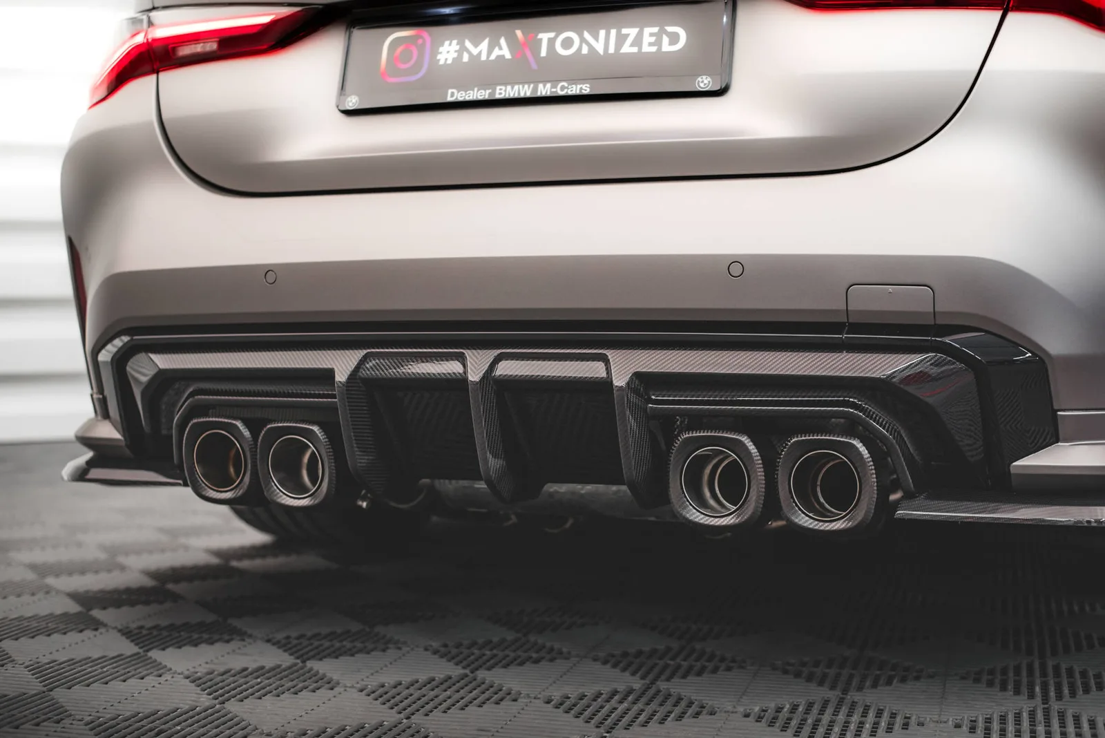 Karbonowy Задній дифузор Prepreg Maxton BMW M4 G82 / G82 Facelift / M3 Sedan / Touring G80 / G81 - фото My Tuning Lab