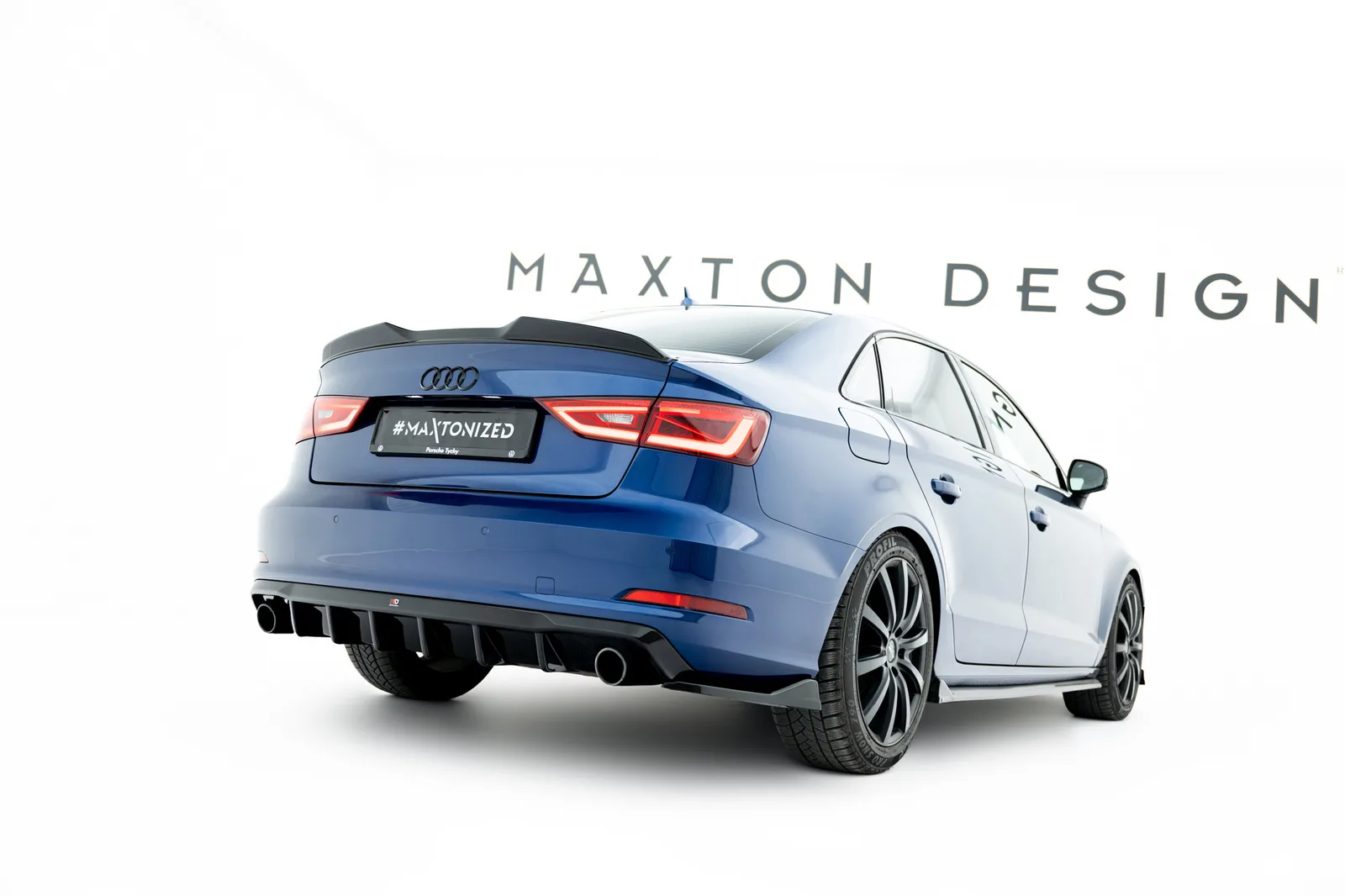 Задня накладка Maxton Audi A3 Sedan 8V (Wersja z pojedynczymi końcówkami Вихлопu po obydwu stronach) - фото My Tuning Lab