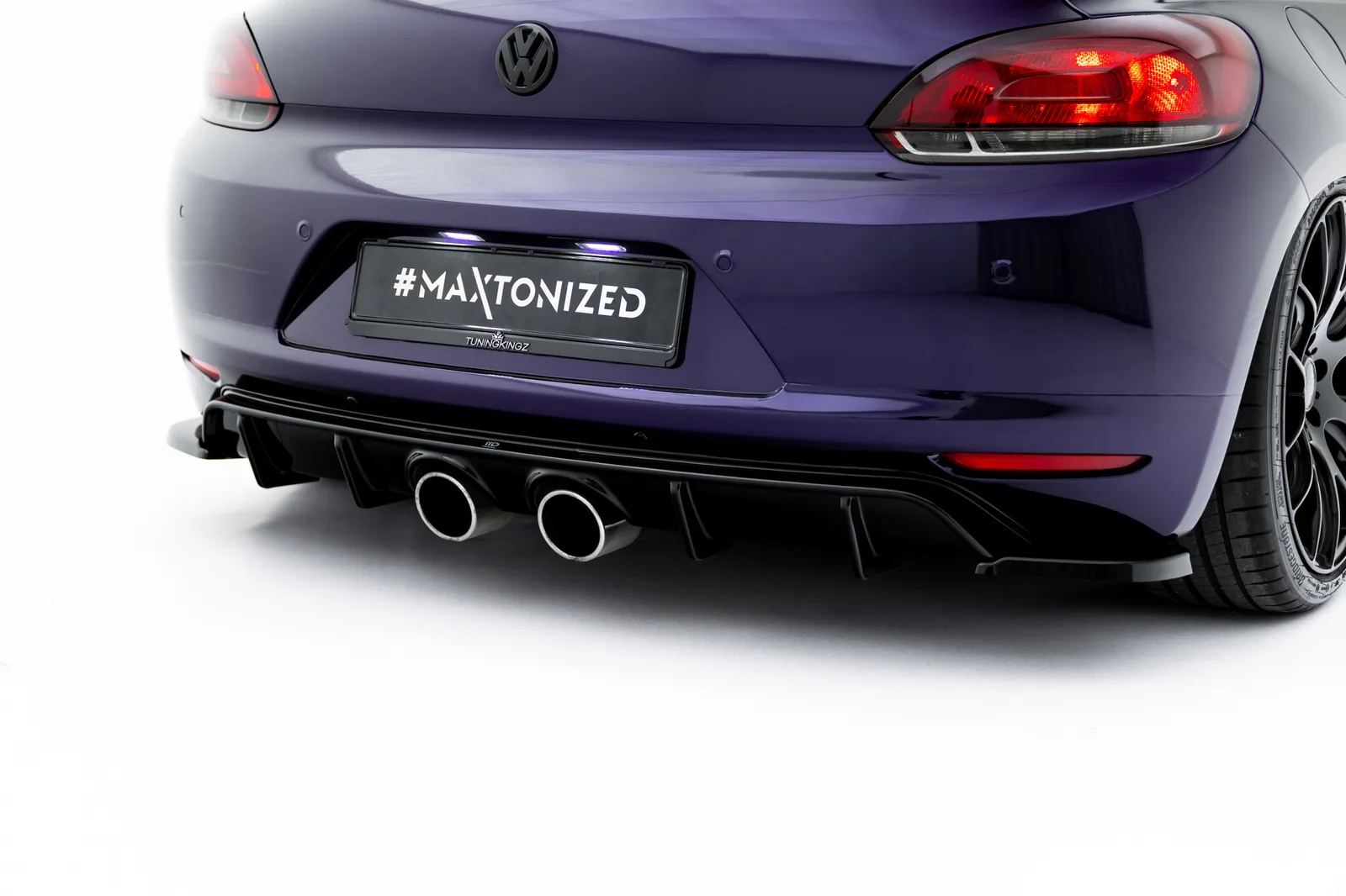 Задня накладка V.2 Maxton Volkswagen Scirocco Mk3 (Вихлоп R32) - фото My Tuning Lab