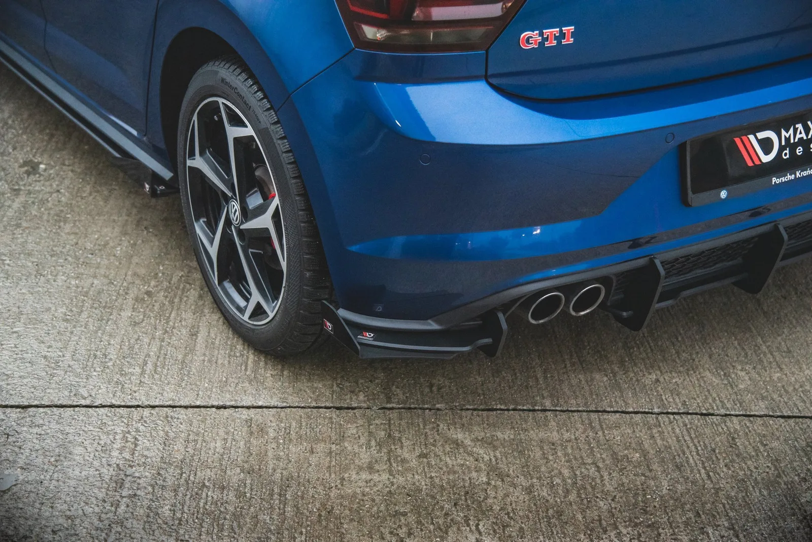 Задня накладка Street Pro+Flaps Maxton Volkswagen Polo GTI MK6 - фото My Tuning Lab