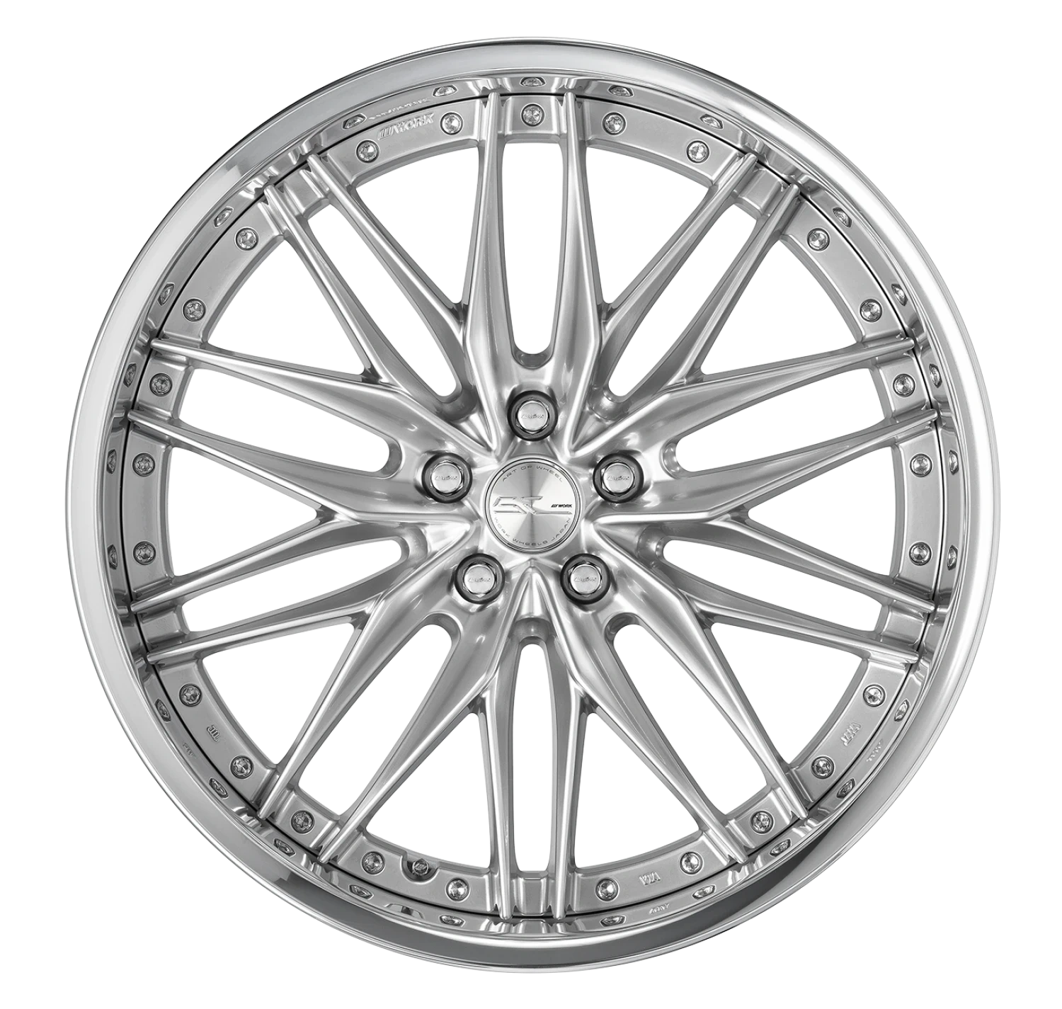 Легкосплавний диск 21" Work Wheels Schwert Quell 2 Step Rim 21x10,5 BLANK Glim Bright срібний (GBS) - фото My Tuning Lab