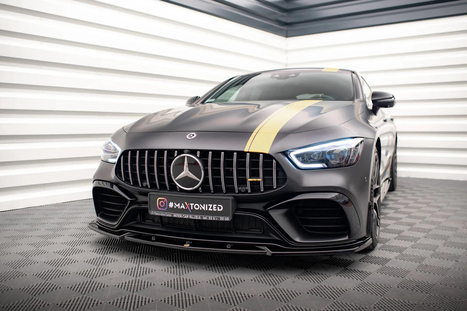 Передній сплітер V.3 Maxton Mercedes-AMG GT 63S 4 Door Coupe Aero X290 - фото My Tuning Lab