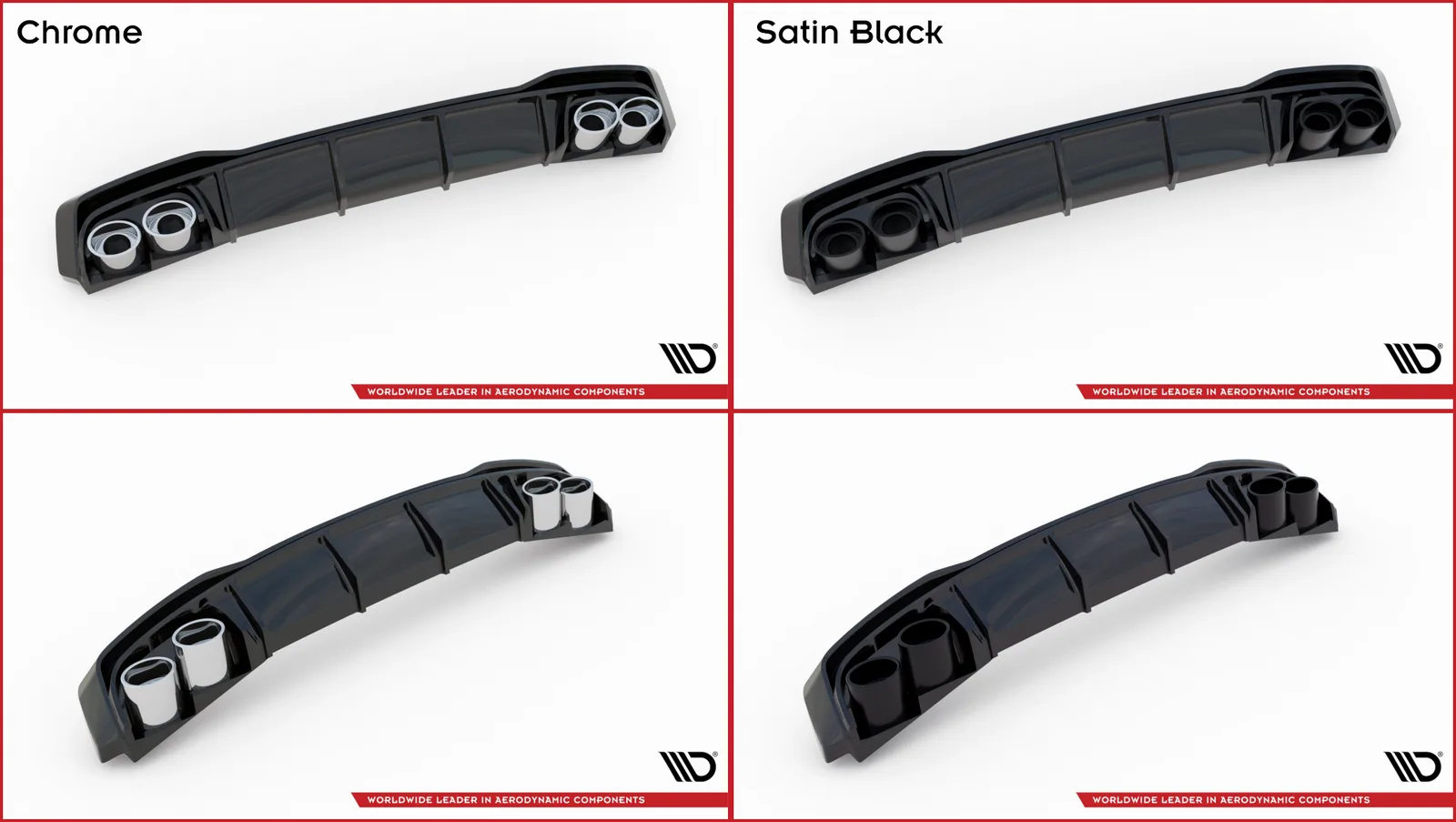 Задня накладка + Atrapa Вихлопu Maxton Audi A6 S-Line / S6 C8 / C8 Facelift - фото My Tuning Lab